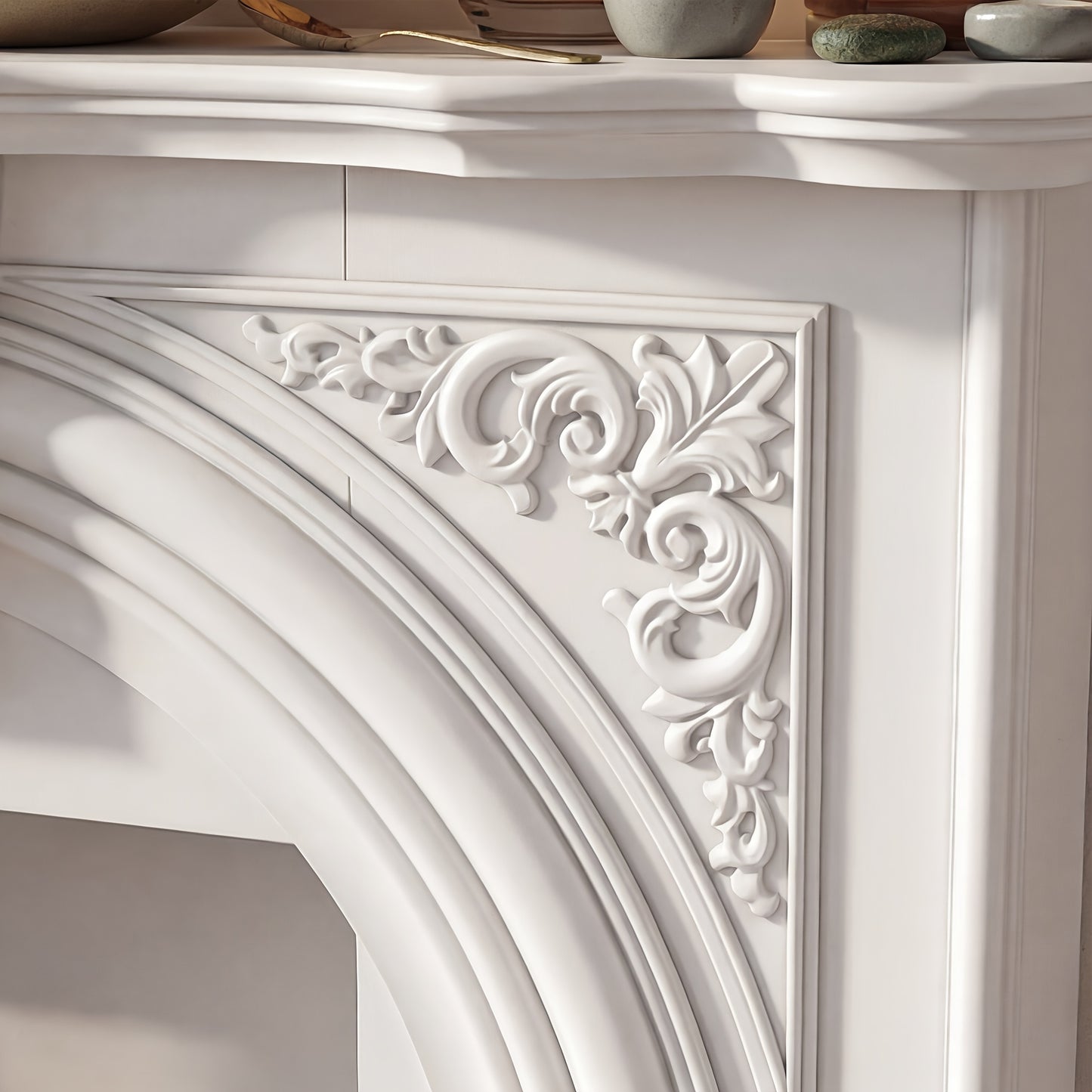 55.2'' Wide Modern TV Stand with Bookshelf Storage & Carved Surface Design - Media Console Table Suitable for Living Room, Wide-Screen TVs, Assembly Required, Freestanding Entertainment Center with Panels (White)