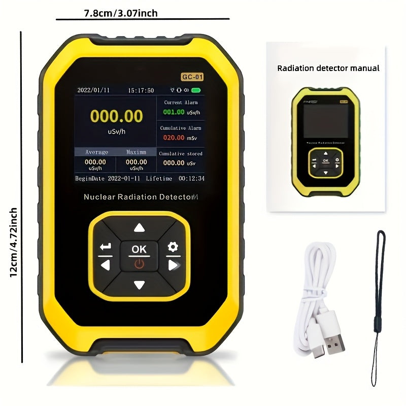 Geiger Counter Nuclear Radiation Detector Radiation Dosimeter With LCD Display, Portable Handheld Beta Gamma X-ray Radiation Monitor Meter, Ideal For Valentine'S Day, Thanksgiving, Christmas, New Year, Spring Festival, Birthd