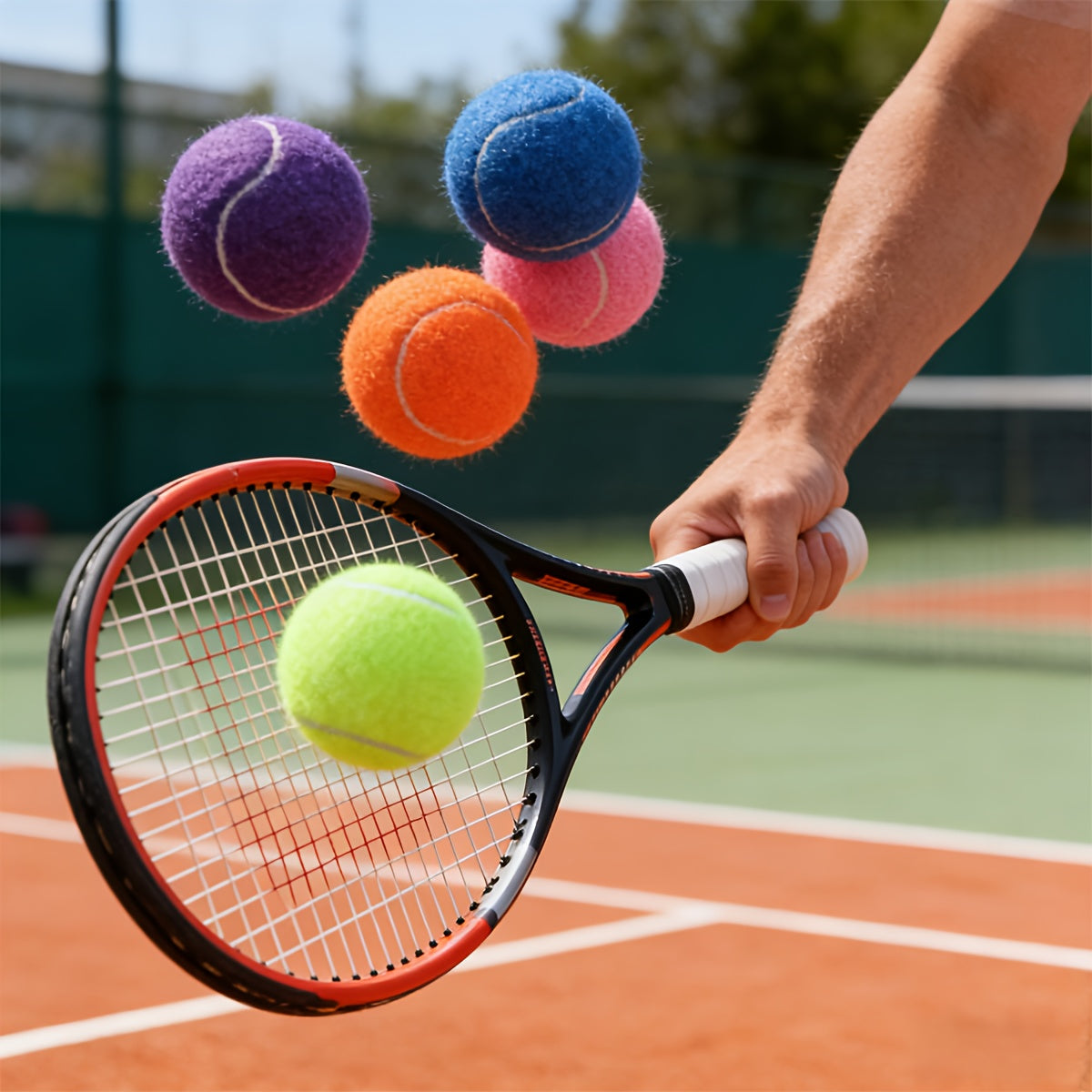 40pcs Set Of Training Tennis Balls, High Elasticity And Durable Rubber Tennis Balls for Training, Multi-purpose Style, Bright Colors, Dog Tennis Balls, Tennis Enthusiasts, Backyard Practice, Portable, Durable, with Storage Ba