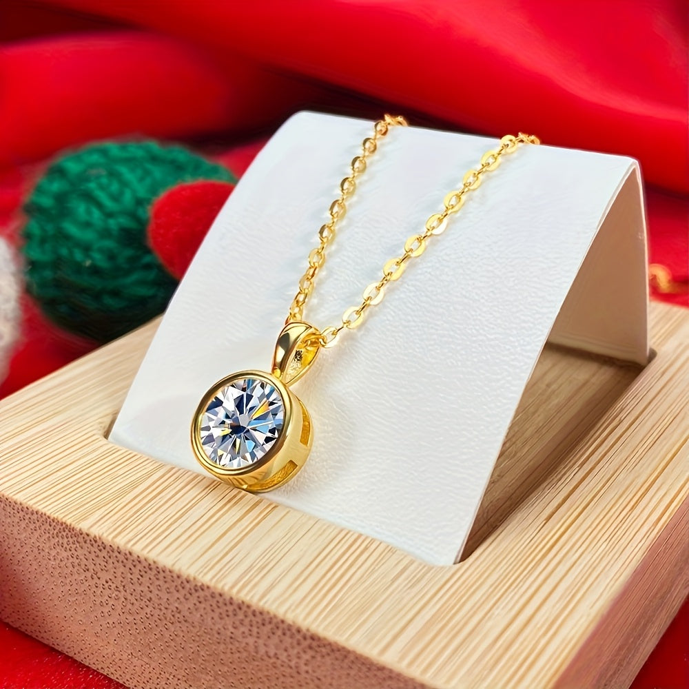 S925 Silvery 1/2 Carat moissanite Pendant Necklace High-quality Elegant And Gorgeous Unisex Fashion Pendant Necklace 925 Silvery Chain moissanite Jewelry Perfect Gift For Daily Wear, Parties, Birthdays, Anniversaries, Friends