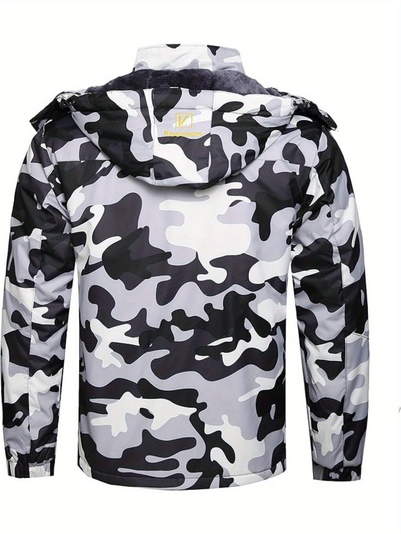 Men's Ski Snow Jacket Warm Winter Snowboard Rain Jacket Hooded Windproof Windbreaker