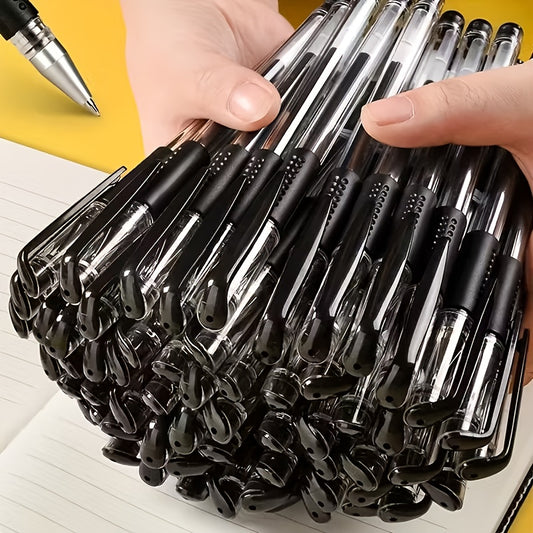 100pcs Neutral Pen Gel Pens Set Black Blue Red Gel Pen Bullet Tip 0.5mm - Including 40pcs Black + 30pcs Blue + 30pcs Red - Suitable for Office And Home Writing