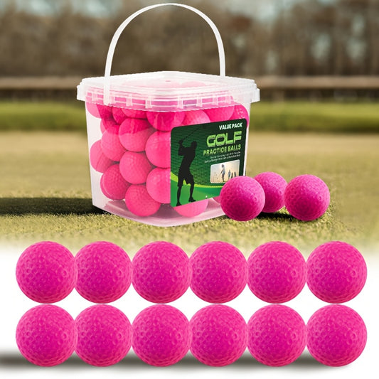 FINGER TEN Foam Golf Balls Practice Balls with Bucket 50 Pack Realistic Feel And Flight Sport Training for Indoor Or Outdoor Backyard Golf Training