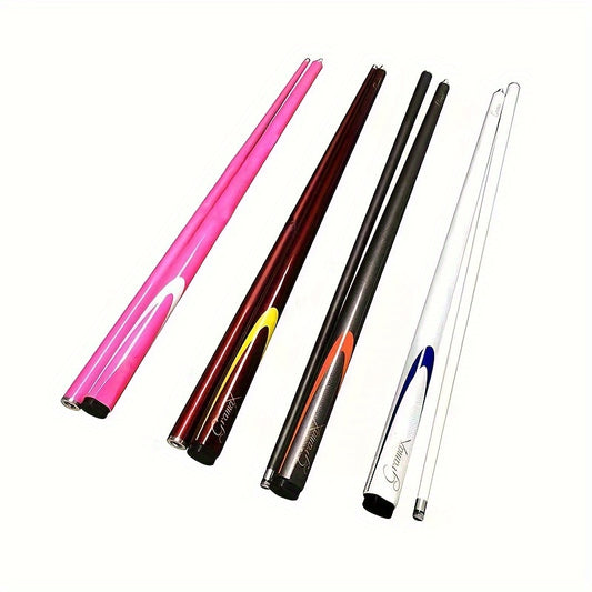 Premium Carbon Fiber Pool Cue - 1/2 Split, Stainless Steel Joint, Versatile for Snooker & Billiards, Black