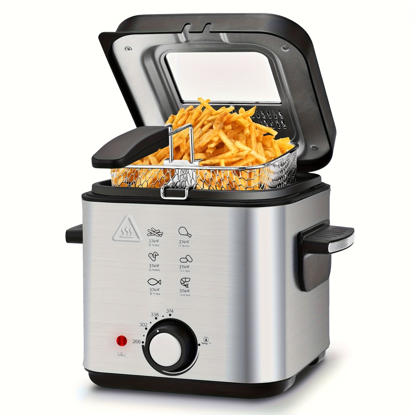 susteas household deep fryer, 1500W powerful heating, 1.5L/2.5L/3L/5L/6L non-stick inner pot, adjustable temperature control, convenient frying basket, made of stainless steel, essential for the kitchen.