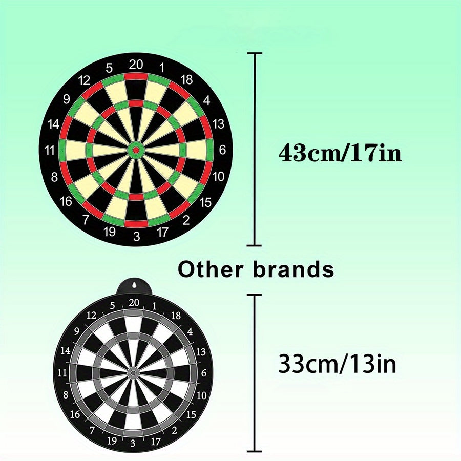 The Darts Board Game Includes 12 Darts, Consisting of 6 Green And 6 Red Ones, Making It an Ideal Gift for Both Indoor And Outdoor Activities. It'S Great for Family And Friends to Enjoy Together And Is a Safe Option for Playin