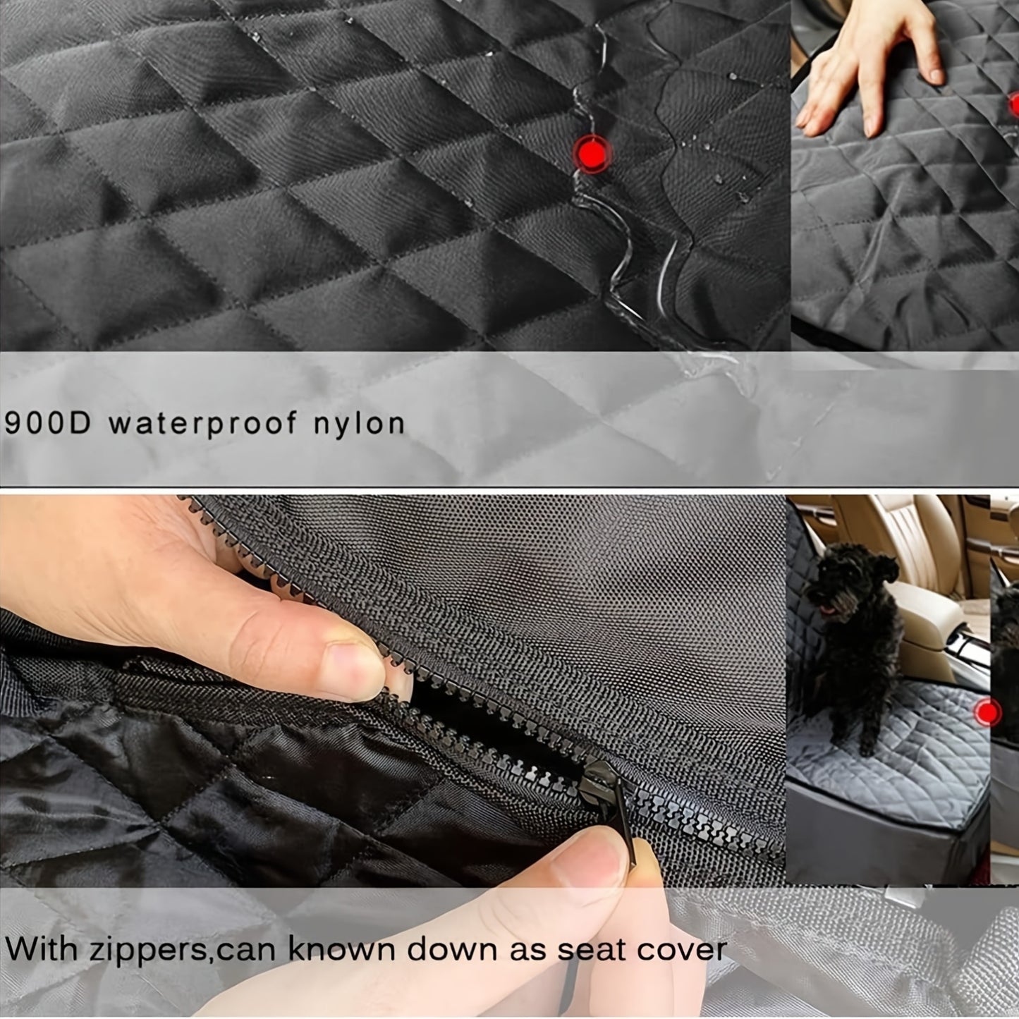 Pet Car Seat Cover Designed As a Non-Slip Hammock for Safe Outdoor Travel, Suitable for Both Dogs And Cats, And Is Foldable for Convenience