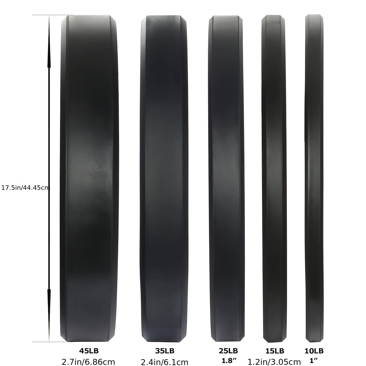 Olympic Weight Plates | Rubber Bumper Plates with Steel Insert for Strength Training and Weight Lifting, Multiple Options Available