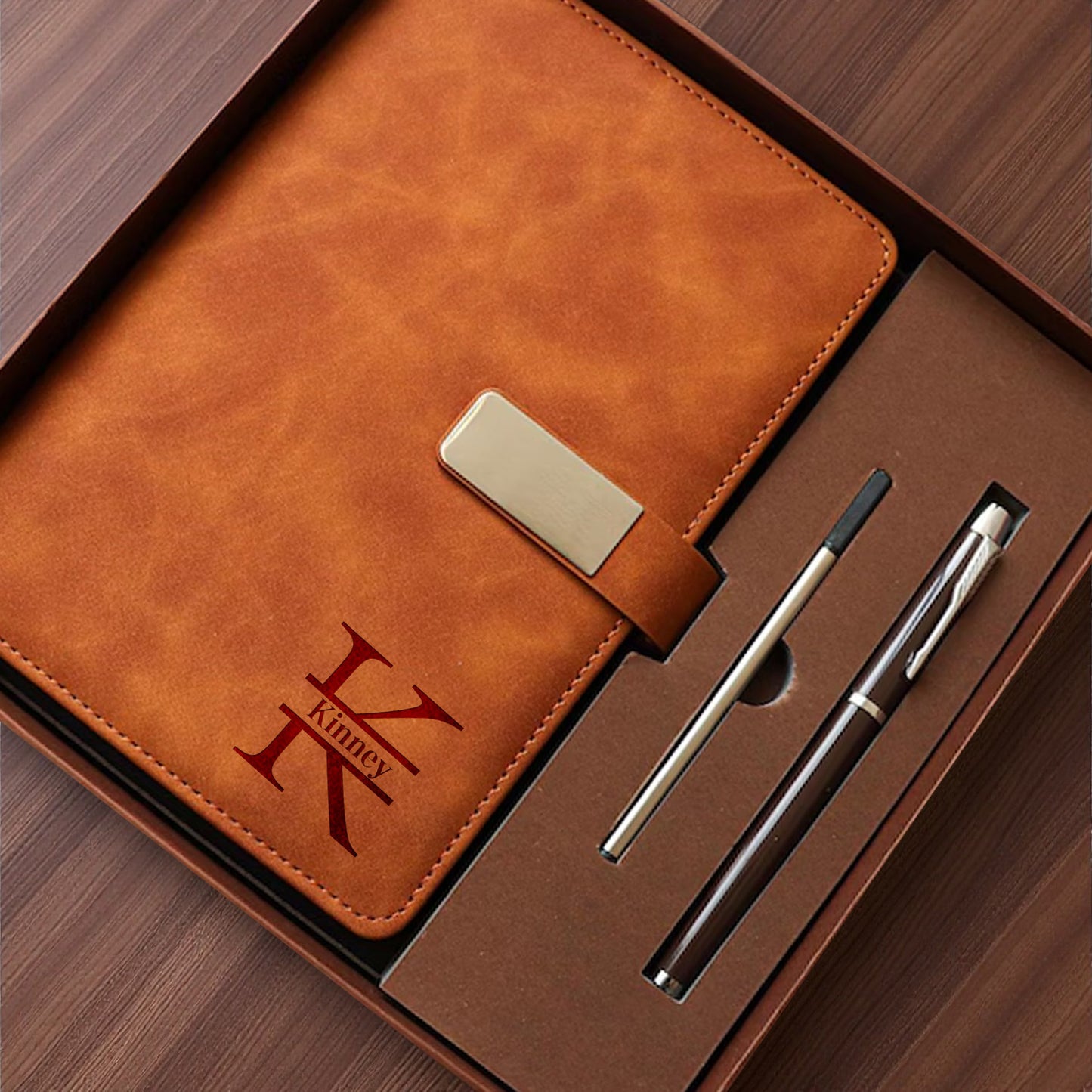 1pc Personalized Notebook Gift Box | A-Z Engraving Available | Practical Stationery Gift for College Students & Office Workers | Easter Basket Stuffers | Easter Gifts