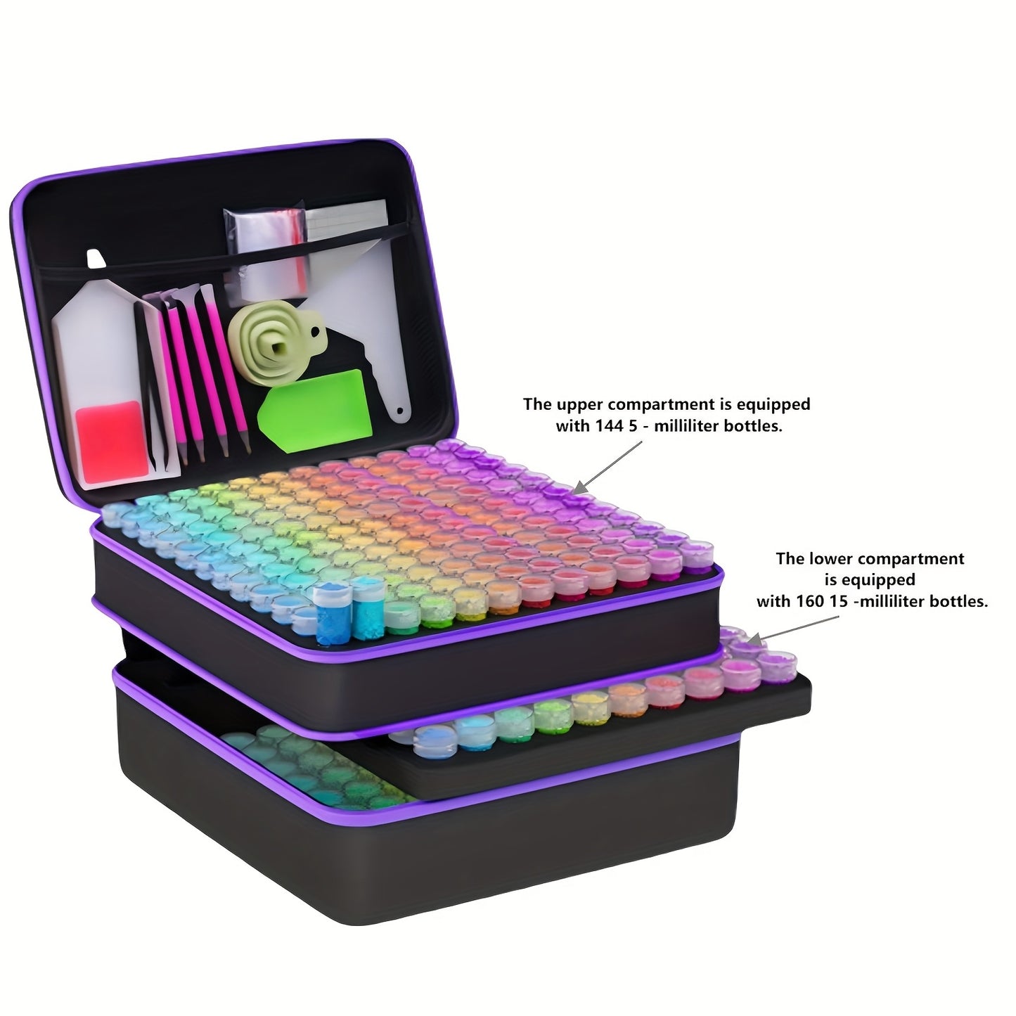 Christmas Gifts: Diamond Painting Storage Container, 240 Slots Diamond Art Accessories And Tools, Diamond Art Organizer With Diamond Painting Kit Jewelry Beads Shockproof Ja