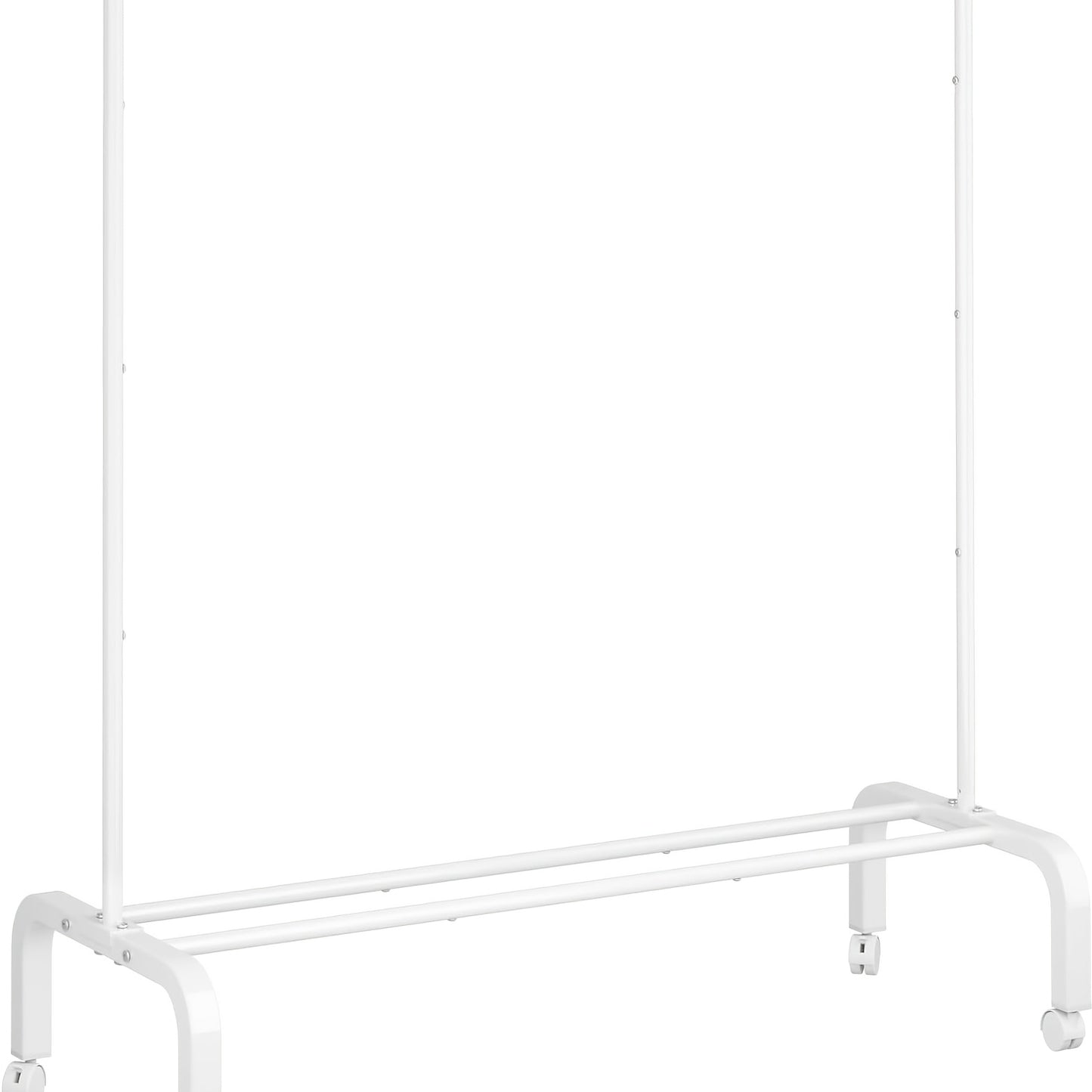 Heavy-Duty Alloy Clothing Rack with Bottom Shelf - Freestanding Garment Rack Suitable for Shirts, Jeans, Coats - Heavy-Duty Clothes Hanger with Storage Shelf, Retail/Commercial/ Use, Easy Assembly, Space-Saving Design