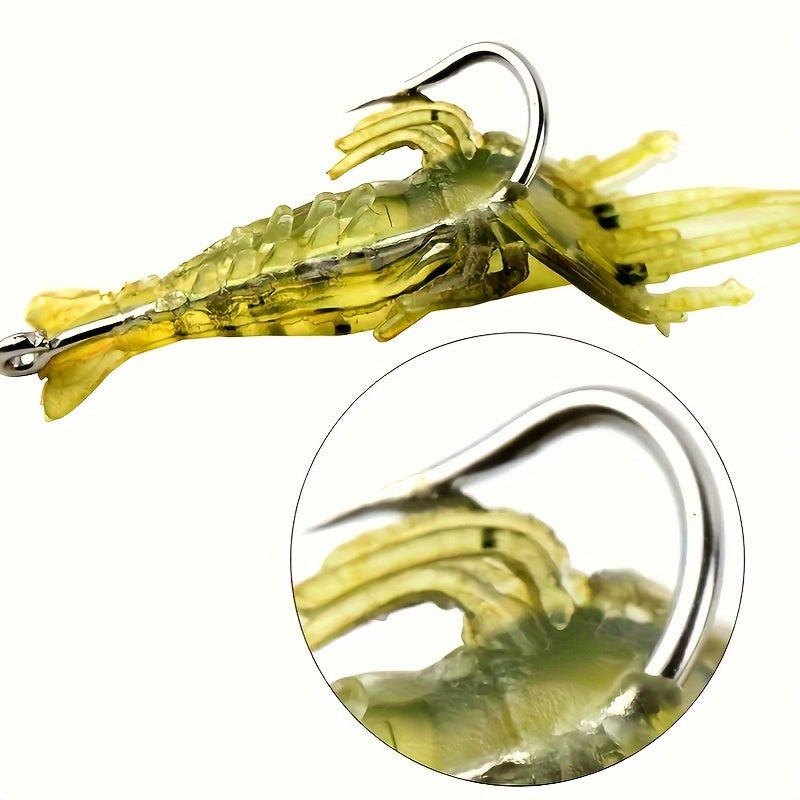 40pcs Glowing Shrimp Bait Set - Freshwater & Saltwater Soft Shrimp with Sharp Hooks & Beads for Trout, Bass, Salmon - Ideal for Christmas, Father'S Day, Mother'S Day Fishing, Fishing Bait|Glowing Shrimp|Sharp Hooks, Shrimp Fi
