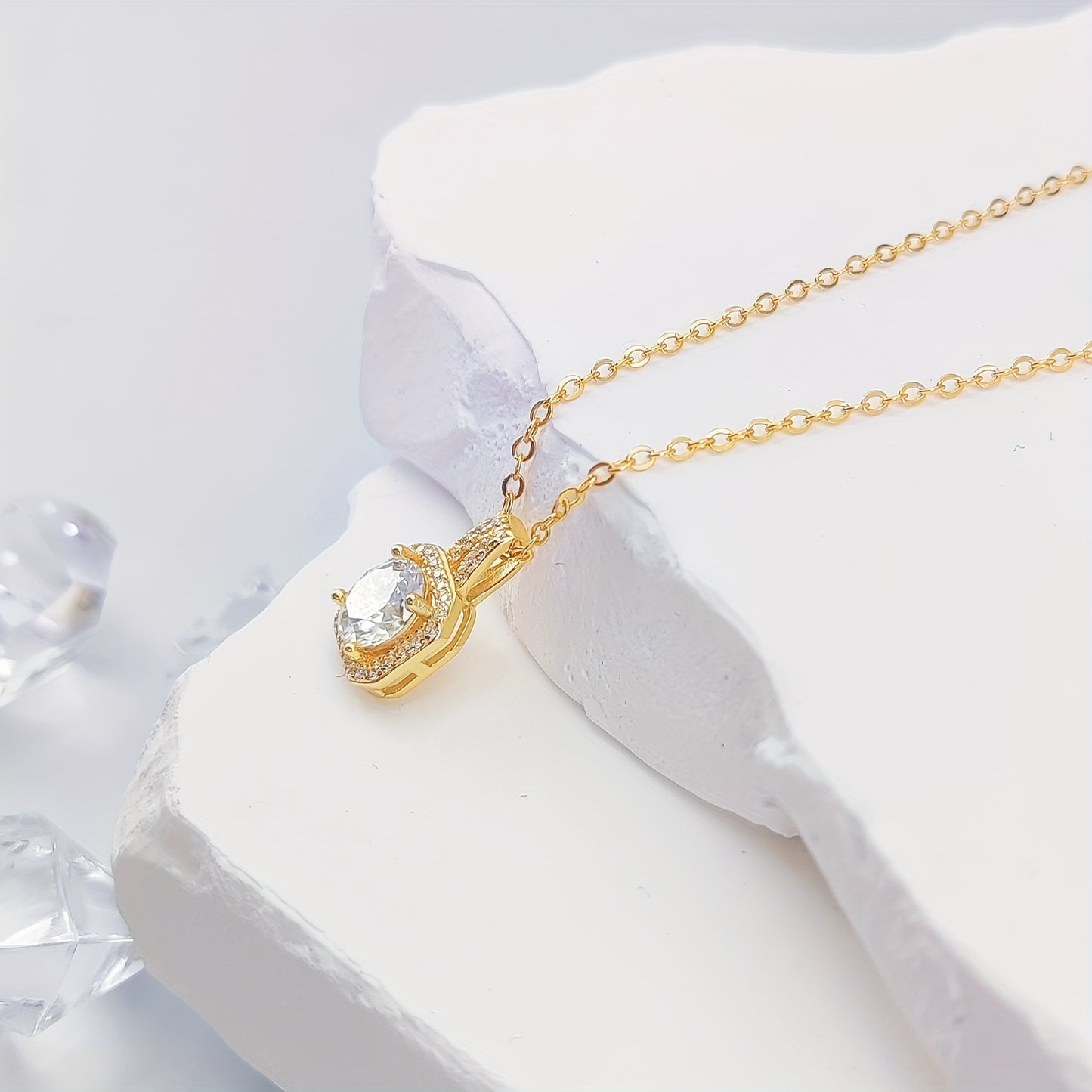 925 Silver 1 Carat 2 Carat Morganite Princess Square Necklace Clavicle Chain High-end Design Sense Men's And Women's Evening Party Trendy Temperament Classic Simple Style Casual Elegant Design Sense High-end Light Luxury G Sm