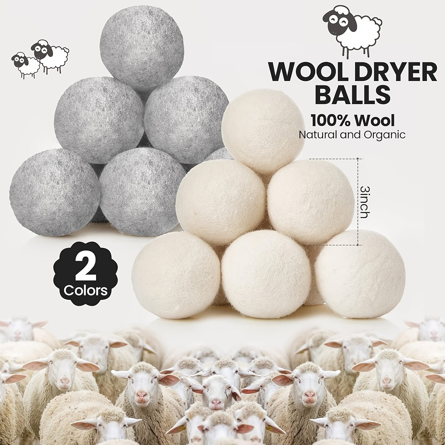42 count Fleece Dryer Balls Set 40 Reusable Fleece Balls with 2 Muslin Bags Laundry Balls Fabric Softener Ball Anti Wrinkle Anti Static Saving Energy and Time