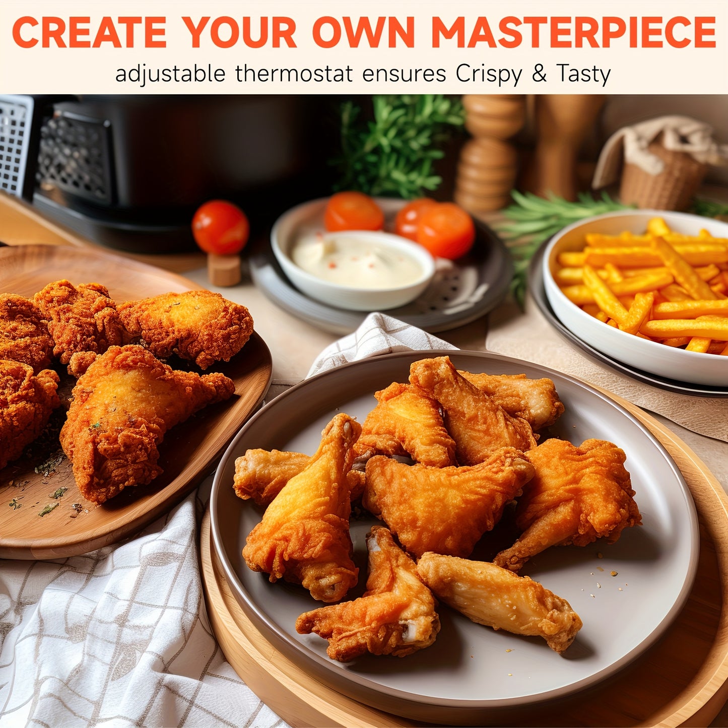susteas household deep fryer, 1500W powerful heating, 1.5L/2.5L/3L/5L/6L non-stick inner pot, adjustable temperature control, convenient frying basket, made of stainless steel, essential for the kitchen.