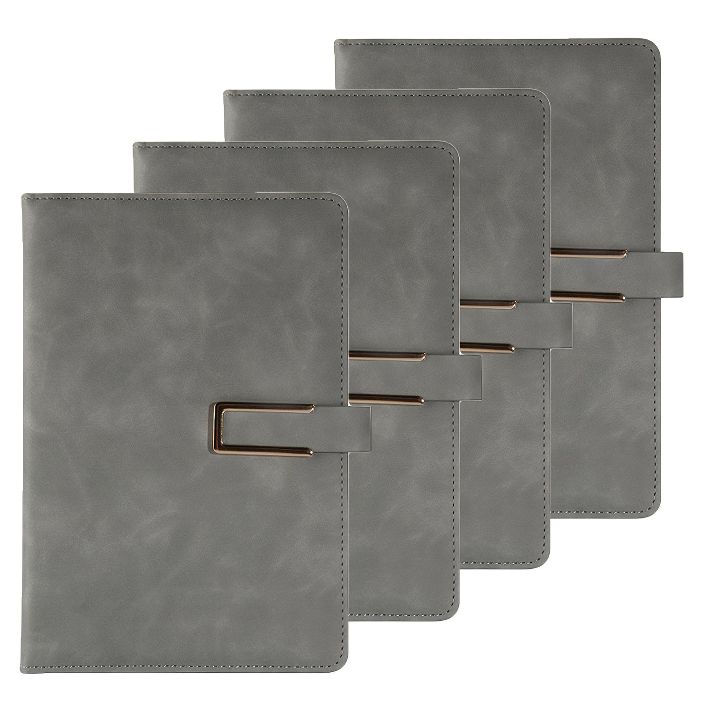 4 PACK A5/ B5 Leather Hardcover Notebook, Lined Notebook 80 GSM Thick Durable Paper for School Office Business Use, Back to School Season Supplie, Christmas Birthday Gift