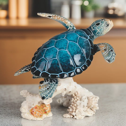 4.75" Sea Turtle Upwards Figurine. Perfect for Home or Room Decor, Gift for Housewarmings, Birthdays