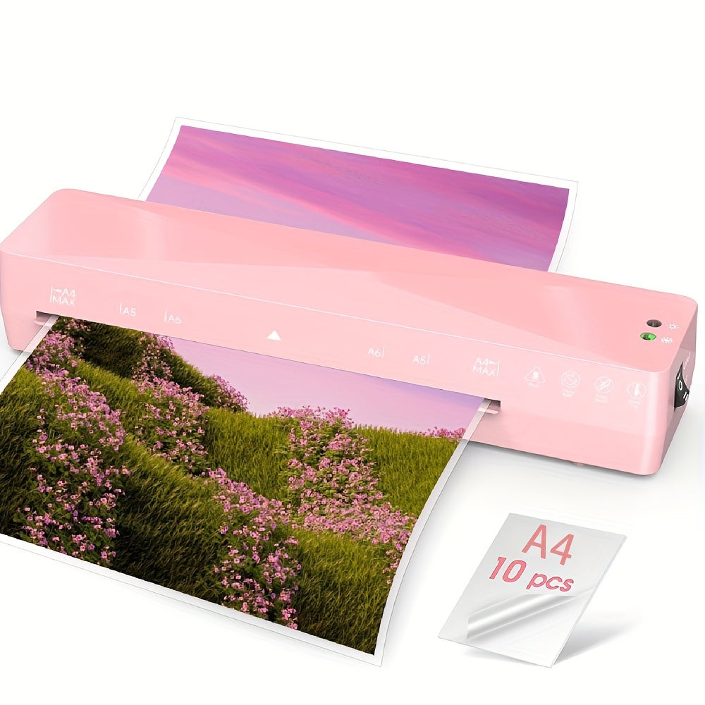 Crenova A4 Portable Laminator with Hot & Cold Modes, Compact Laminating Machine for Home & Office, A4 Document Laminator with Plug, Laminator for Papers, Photos, Posters, Signs, Certificates, Theses, Diplomas, Passport Photos
