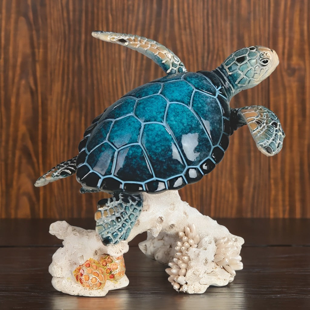 4.75" Sea Turtle Upwards Figurine. Perfect for Home or Room Decor, Gift for Housewarmings, Birthdays
