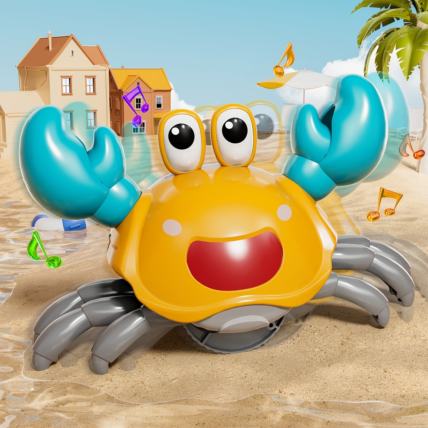 Dancing Crab Toy with Music & Lights - Interactive Crawling Crab for Kids, USB Rechargeable, Vibrant Colors, Perfect Birthday Gift for Girls & Boys, Interactive Playtime, Playful Design, Smooth Movement