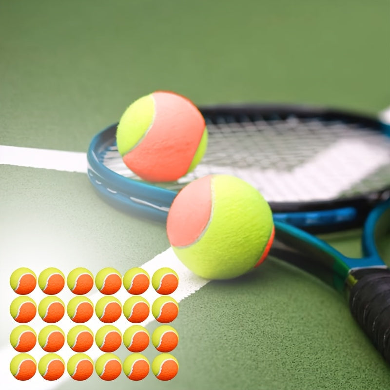 GKANDI 18/24 Pack Durable Orange Tennis Balls Low-pressure Stage Non Pressure Bulk Training Tools, Suitable for Novice Tennis Players Beginners