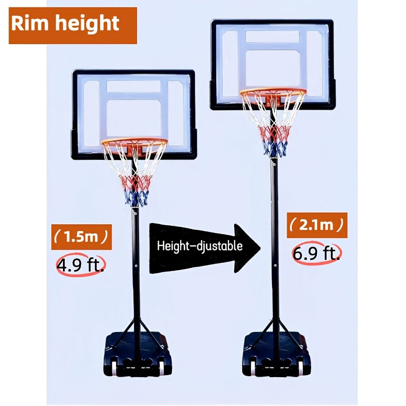 Portable Adjustable Basketball Hoop for Driveway & Backyard