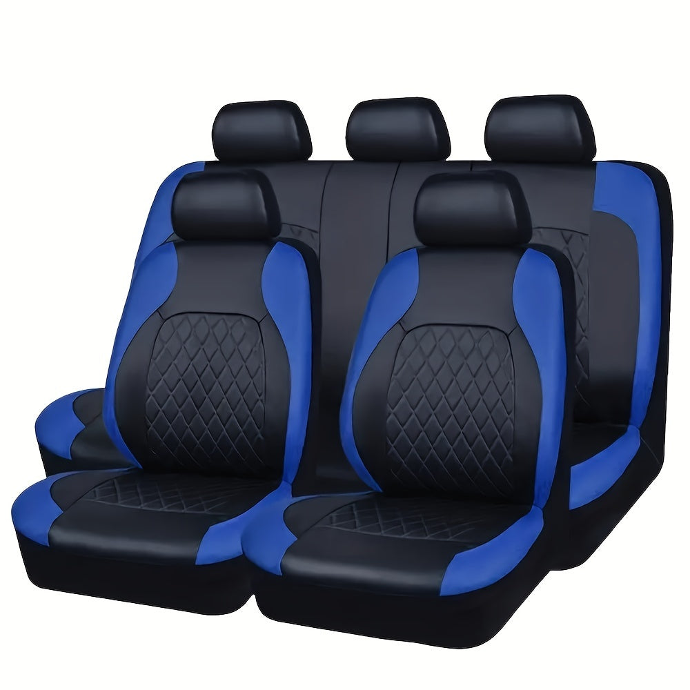 Universal Faux Leather Car Seat Covers Full Set Car Seat Covers Full Set Front Seats And Rear Bench, Universal Fit 5 Seat Covers For SUV, Automotive Truck, for Jeep, for Bmw, Scratch Proof, Car Accessories For Men And Women