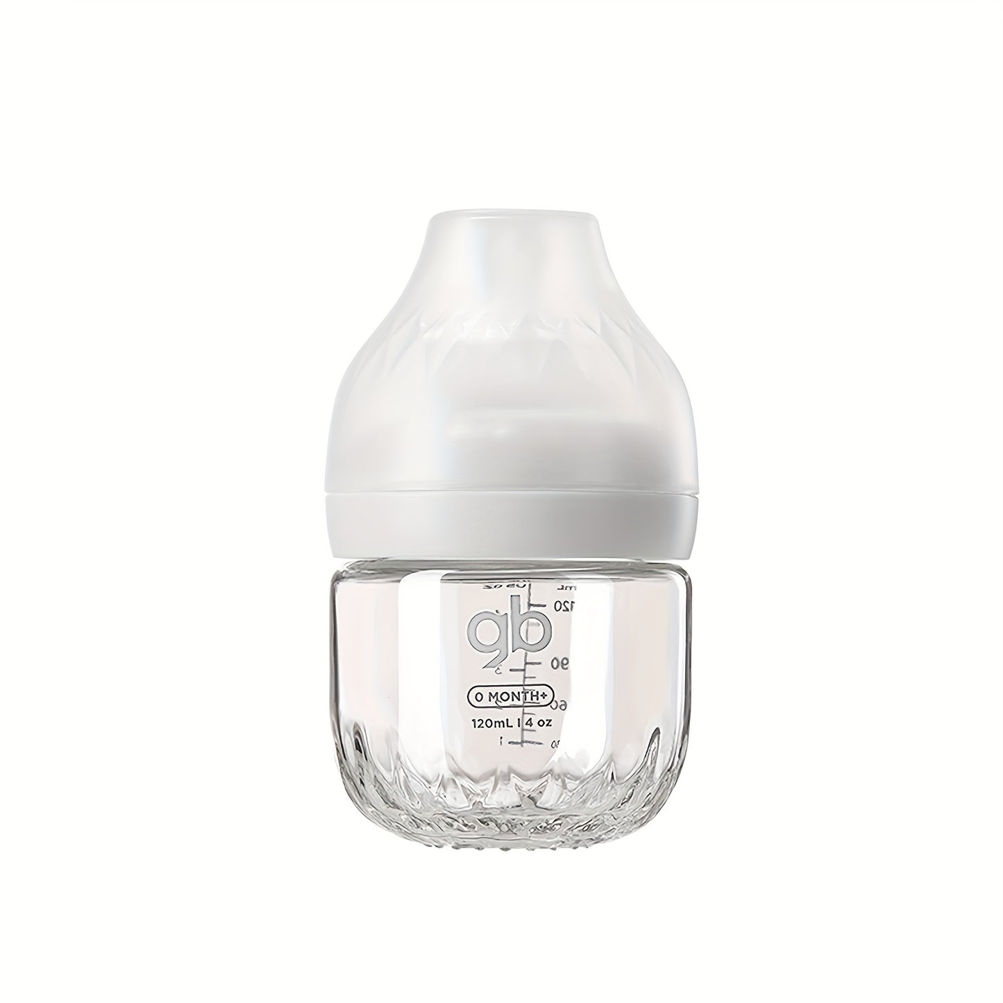 gb Platinum Series Baby Bottle - BPA-Free Glass Bottle with Simulated Breastfeeding Design, Wide-Neck for Easy Cleaning, Dishwasher & Heat Resistant, 3 Sizes (4oz/6oz/8.8oz) - Safe for, Ideal for Breastfeeding Moms & Bottle F