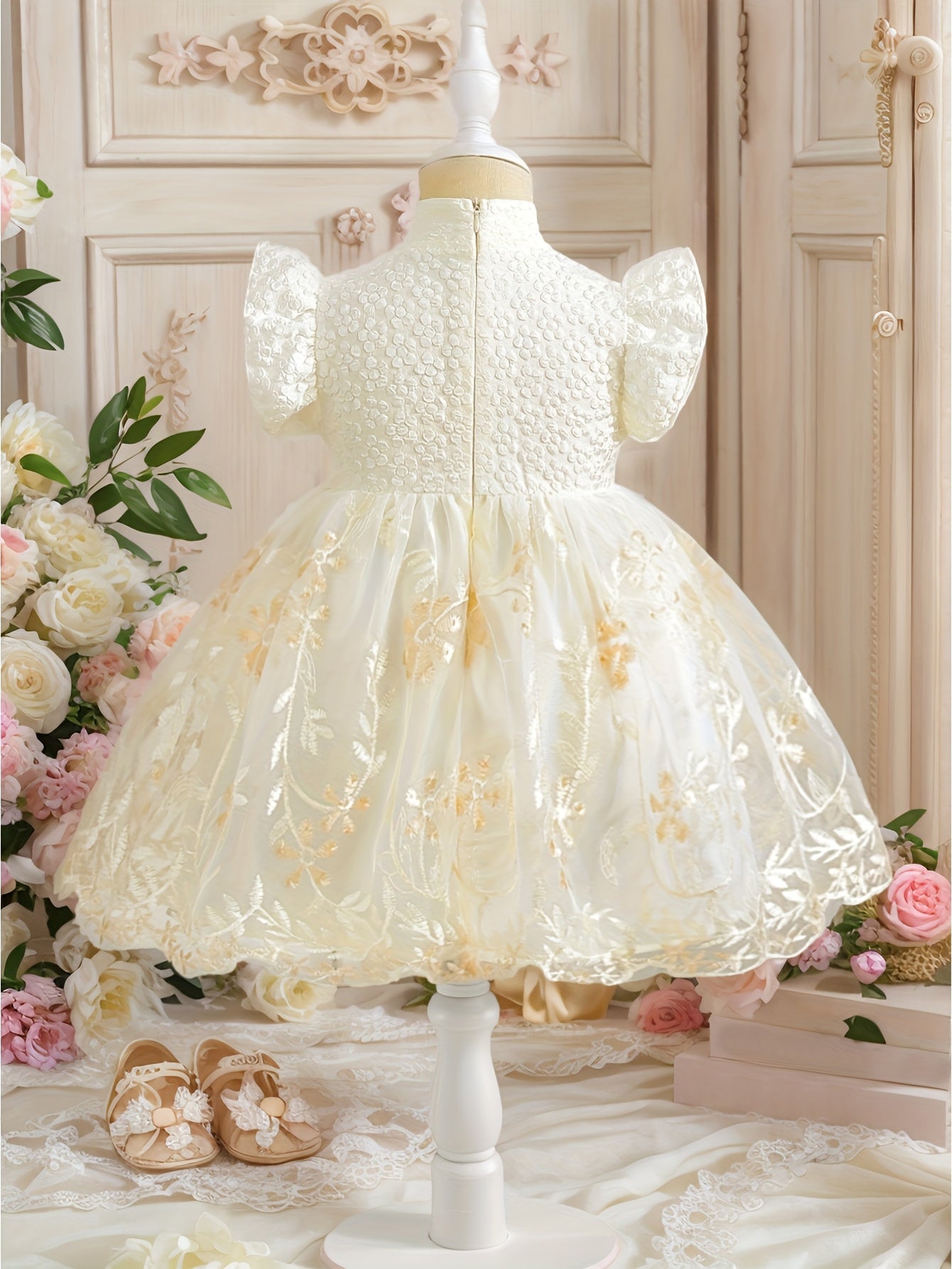 Baby Girl's Chinese Qipao Style Dress - Summer Elegant Princess Party Dress with Fluffy Tulle Skirt, Soft Yellow Tutu & Bow Accents for Weddings, Birthdays, School Start | Hand Wash/Dry Clean, Baby Girl Party Dress, Qipao Ins