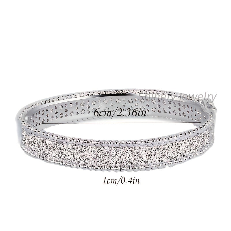 Moissanite Bracelet Jewelry for Women: 925 Sterling Silvery Hypoallergenic Bracelet with Dazzling Moissanite Stones, Elegant & Sexy Design for Wedding/Valentines/Christmas Gifts - Luxe Gift Box for Wife, Girlfriend, Mother