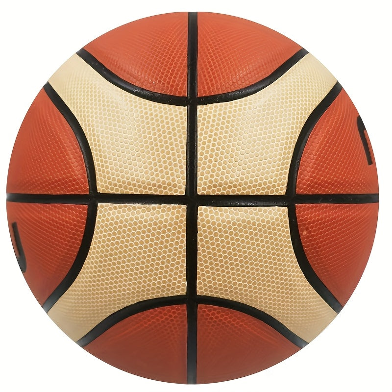 1pc of High-quality PU7 Basketball, Durable Basketball, Super Elasticity and Excellent Feel, Suitable for Outdoor and Indoor Games and Training - Adult Size, Celebrate the Game