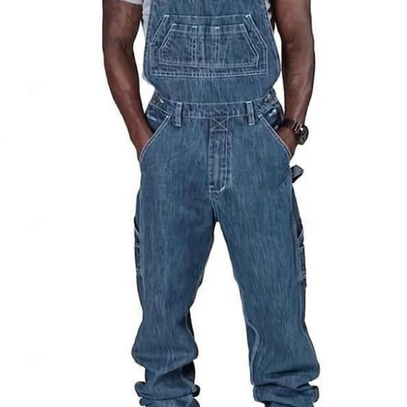 Men's Non-Stretchy Handsome Straight Leg Jeans Mid-Rise& High-Rise Classic Washed Finish Stylish Design Soft Comfortable Machine-Washable Fabric All-Season Wear for Street Style& Casual Workwear Overalls Denim Pants