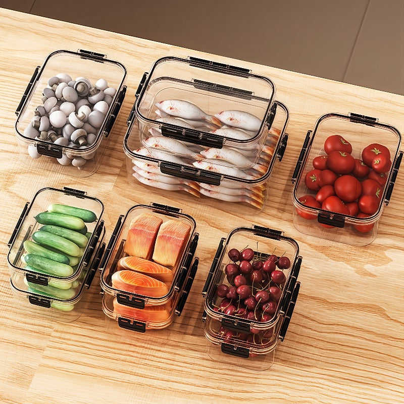 16/24pcs (16oz/27oz/34oz) Large-capacity Refrigerator Storage Containers, Made of High-transparency Food-grade PET Material, Suitable for Refrigerator and Organization.