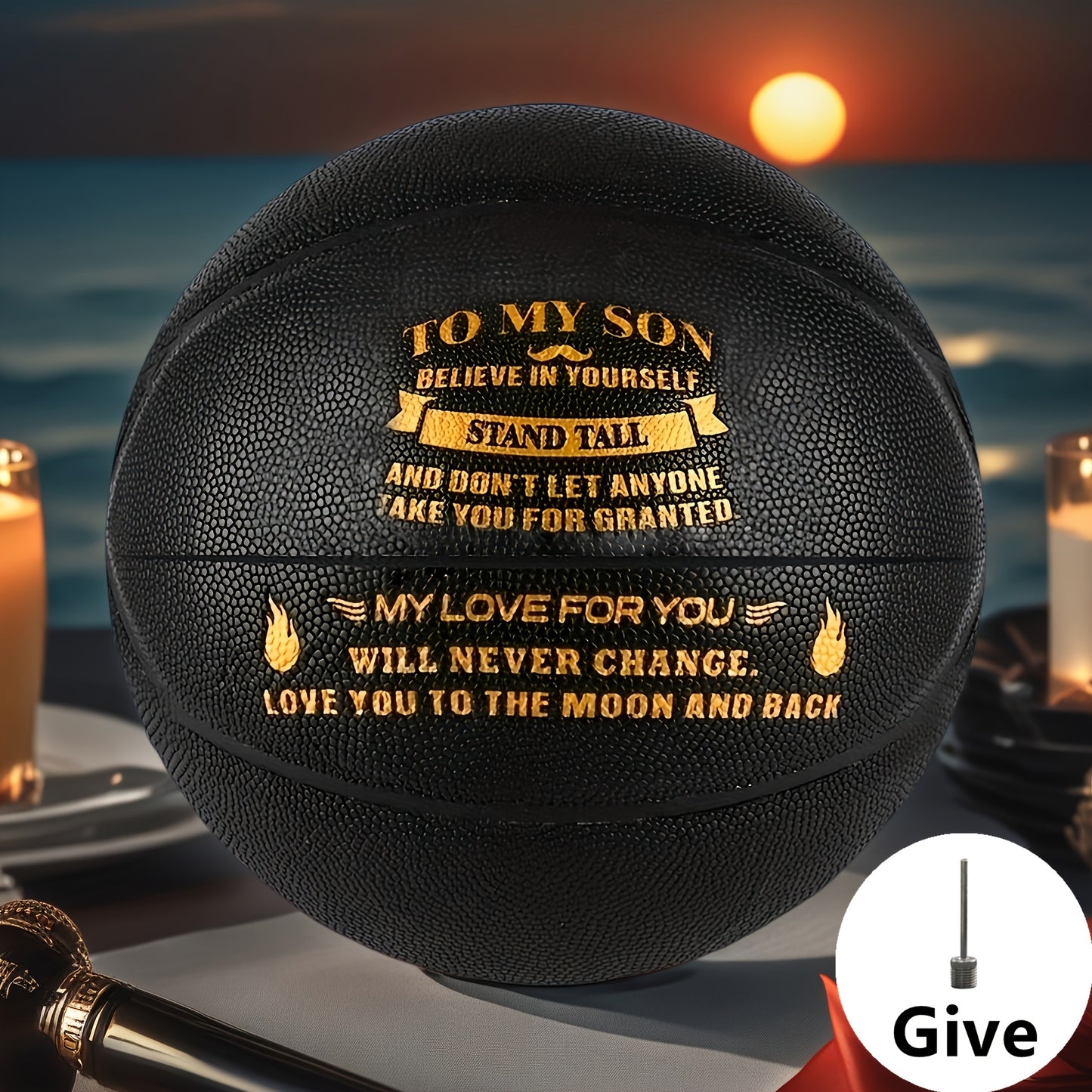 Basketball | Perfect Christmas Birthday Gift for Daughter, Grandson, Nephew, Niece - You Never Lose, Faux Leather, Mixed Color