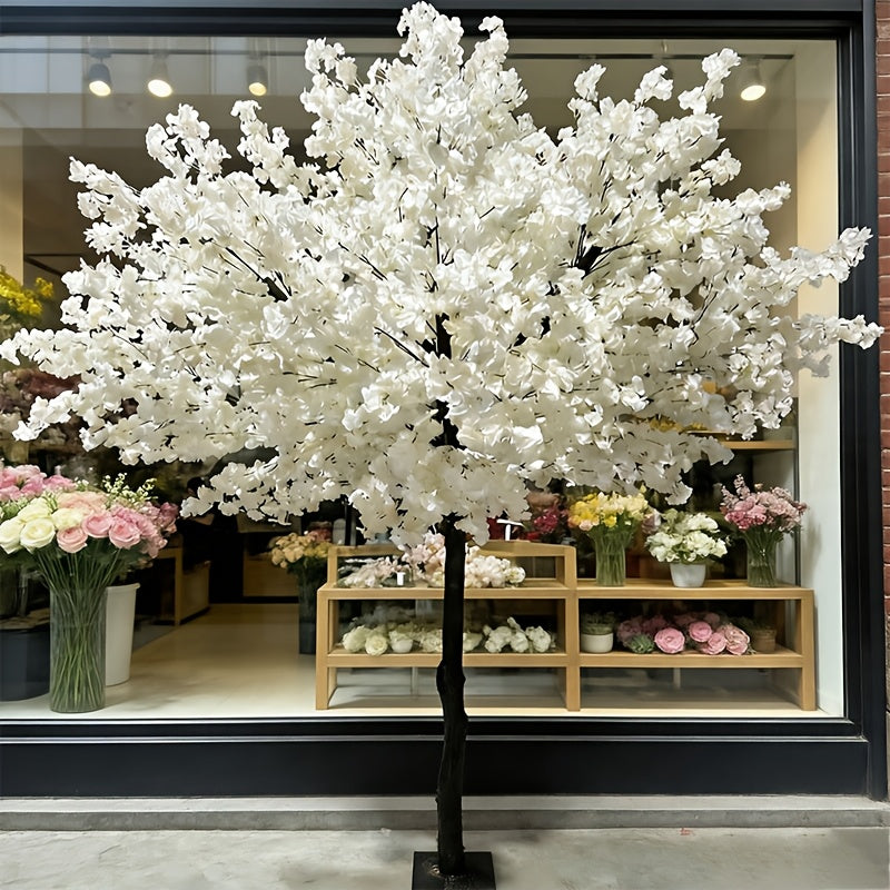One Artificial Cherry Blossom Tree in Pink/White | Lifelike Flowers, Durable Plastic, Ideal for Outdoor Weddings, Home Decor, and Floral Arrangements for Christmas and Valentine'S Day