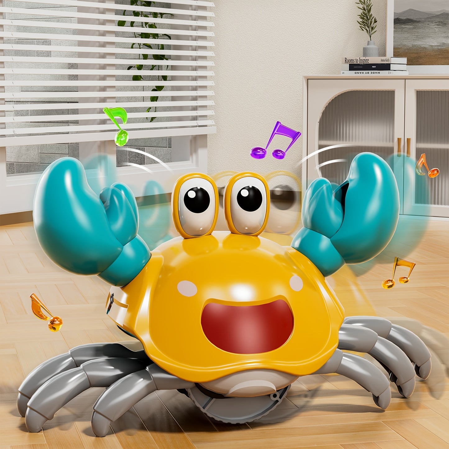 Dancing Crab Toy with Music & Lights - Interactive Crawling Crab for Kids, USB Rechargeable, Vibrant Colors, Perfect Birthday Gift for Girls & Boys, Interactive Playtime, Playful Design, Smooth Movement