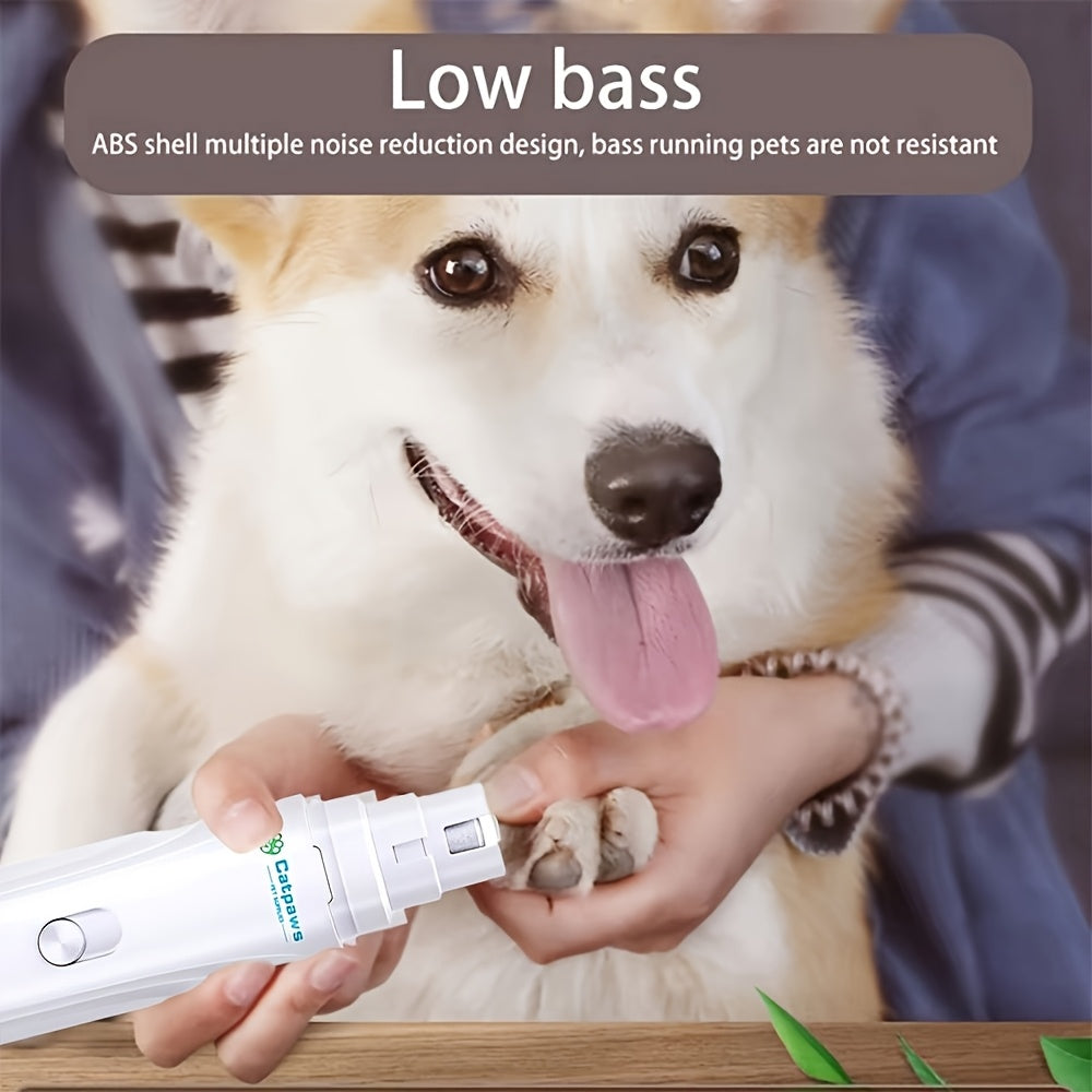 Electric Pet Nail Grinder, Electric Dog Nail Scissors, Quiet Electric Dog And Cat Claw Nail Trimmer Tool. Safe And Convenient Beauty, Dog Nail Trimmer, Smooth Metal Surface, Smooth Operation, No Battery