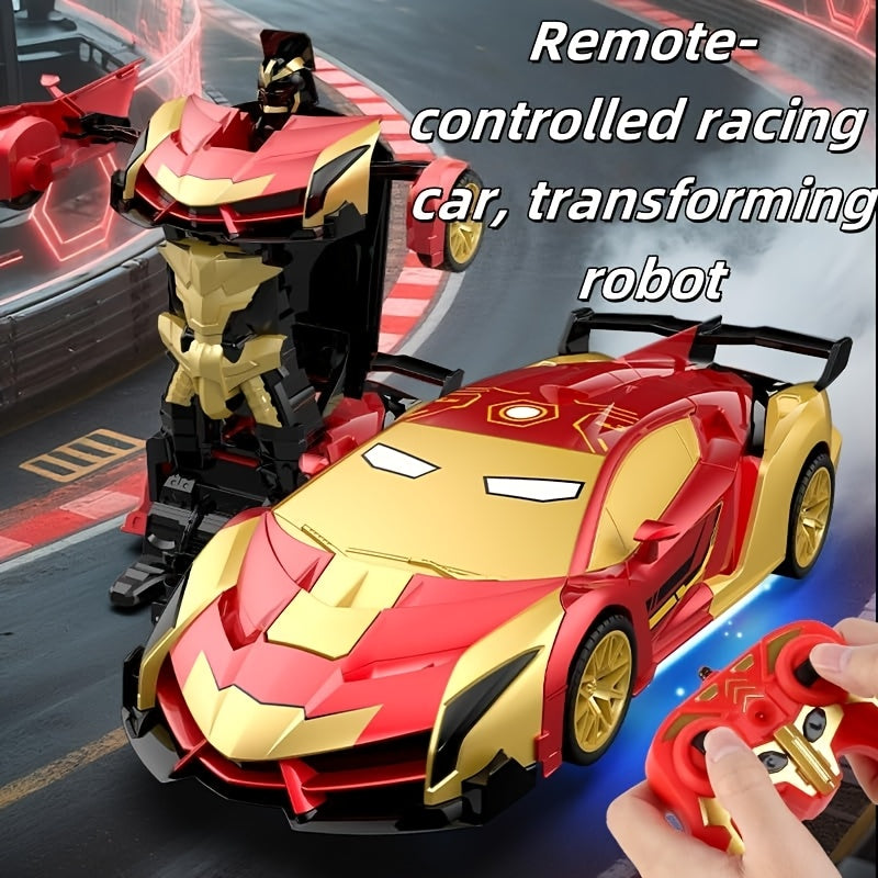 ' Transforming RC Car & Robot - 2.4GHz Remote Control, 360° Drift Racing Car Converts to Robot, One-Click Transformation, - () - Birthday/Christmas/Halloween Gift for Kids