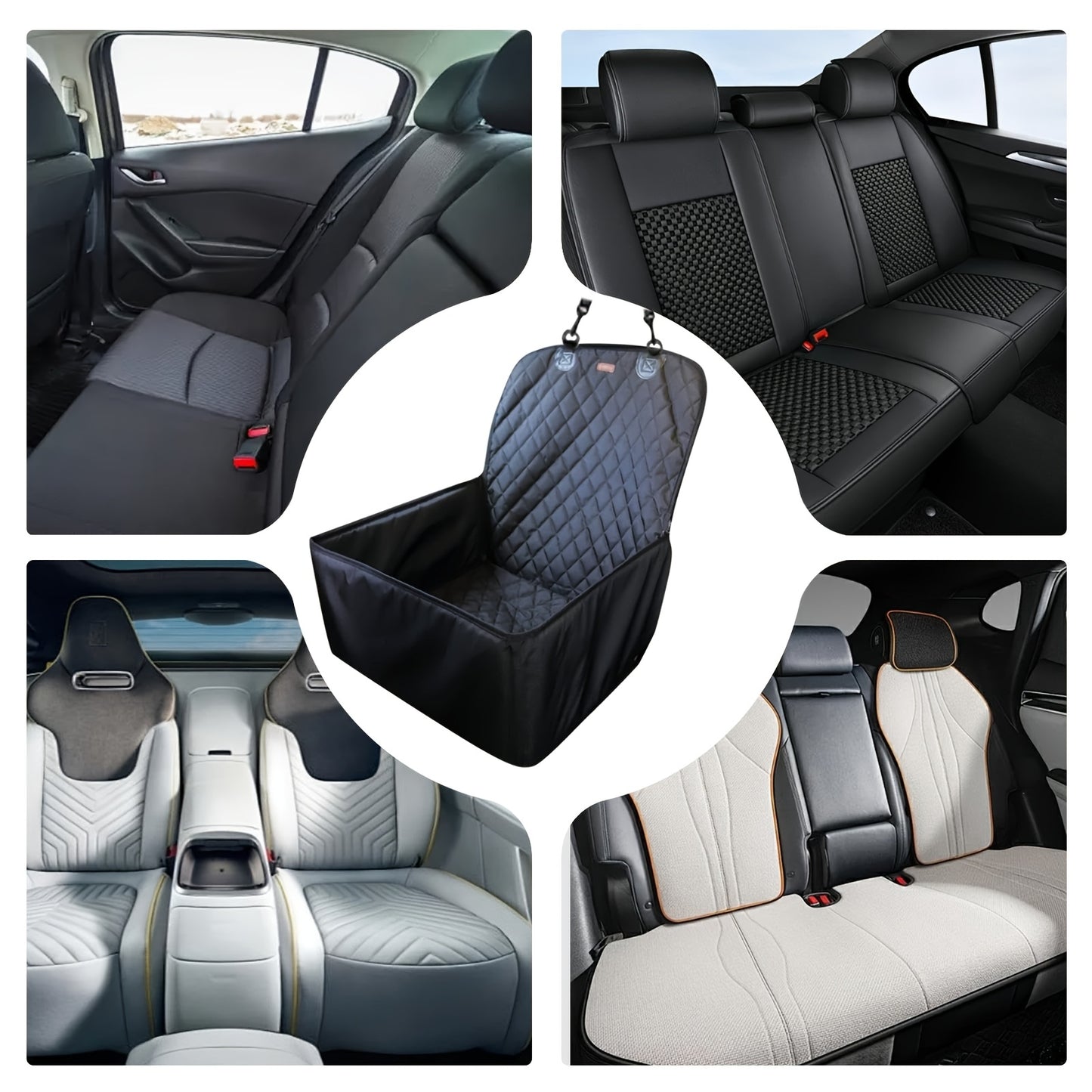 Pet Car Seat Cover Designed As a Non-Slip Hammock for Safe Outdoor Travel, Suitable for Both Dogs And Cats, And Is Foldable for Convenience