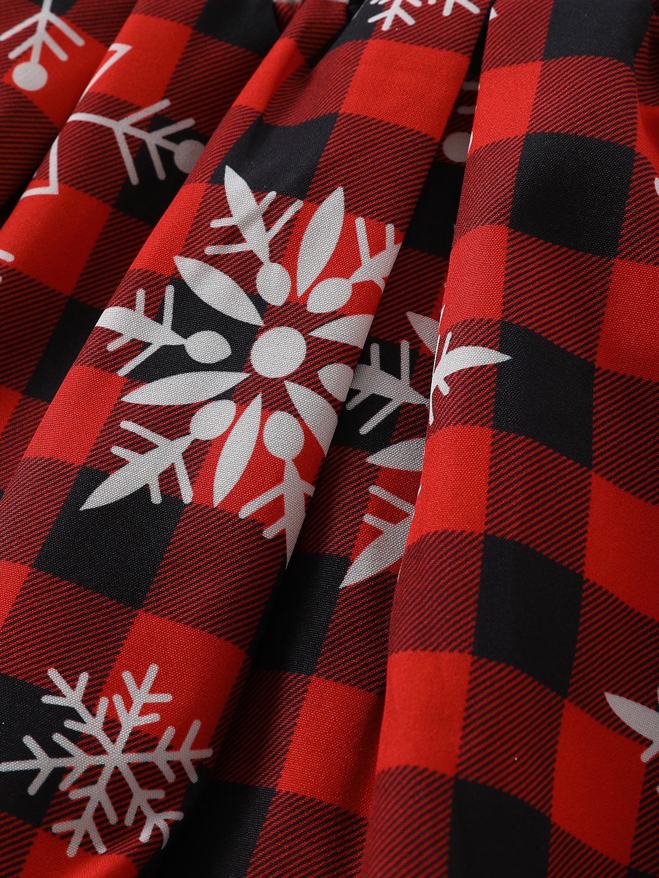 Girls' Winter Outfit Set - Lace Trim Knit Top & Plaid Snowflake Skirt with Red/ Pattern, Warm Long Sleeve Suspender Dress for Christmas, New Year's, Everyday - Easy-diaper-change Girls Clothing, for Outdoor