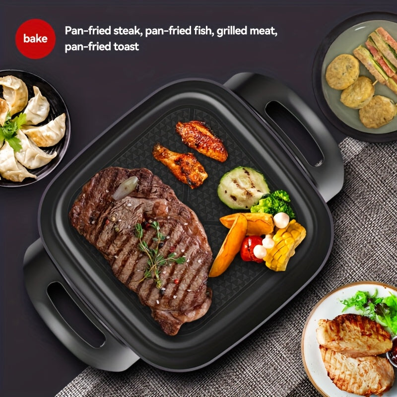Electric Frying Pan with Lid, Electric Hot Pot, Multi-functional Pot, Non-stick Electric Frying Pan for Stir-frying, Steak, Electric Cooking Pot with Constant Temperature Control, Suitable for Frying And Baking, Steak Frying,