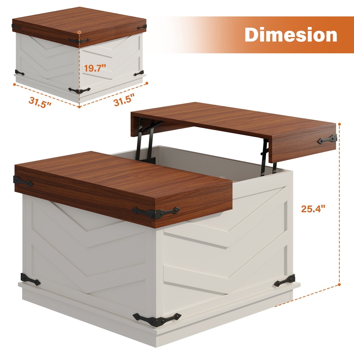 Lift Up Coffee Table with Hidden Compartments, Suitable for Living Rooms, Home Offices, Patio Furniture, Outdoor Furniture., Patio Furniture Set, Outdoor Coffee Table, Patio Coffee Table, Outdoor Side Tables for Patio, Outdoo