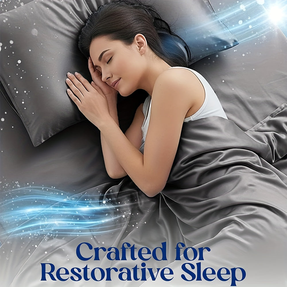 Extra Deep Pocket King Sheets - 4pcs Breathable & Cooling Bed Sheet Set, Hotel Luxury, Soft Wrinkle-Free for Extra Deep Mattresses