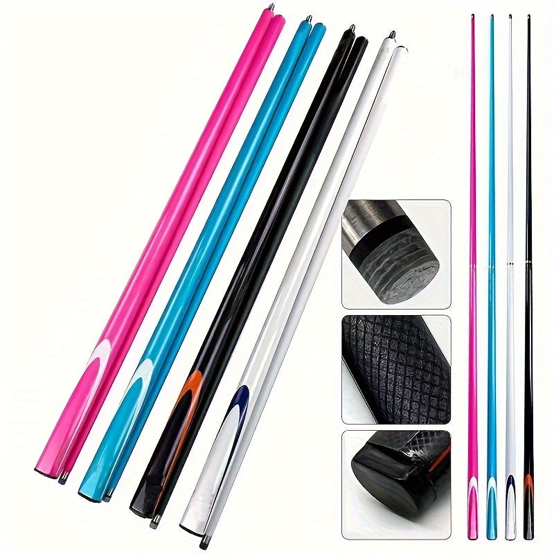 Premium Carbon Fiber Pool Cue - 1/2 Split, Stainless Steel Joint, Versatile for Snooker & Billiards, Black