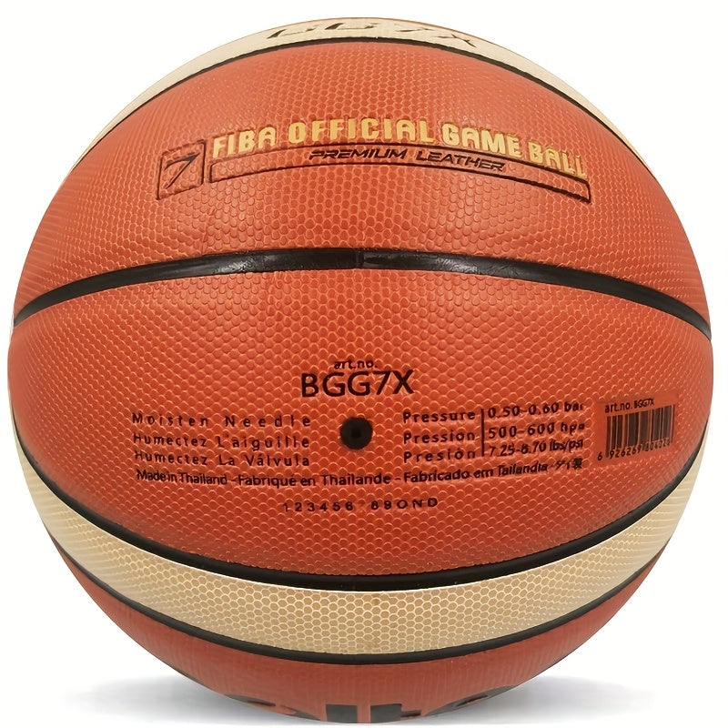 1pc of High-quality PU7 Basketball, Durable Basketball, Super Elasticity and Excellent Feel, Suitable for Outdoor and Indoor Games and Training - Adult Size, Celebrate the Game