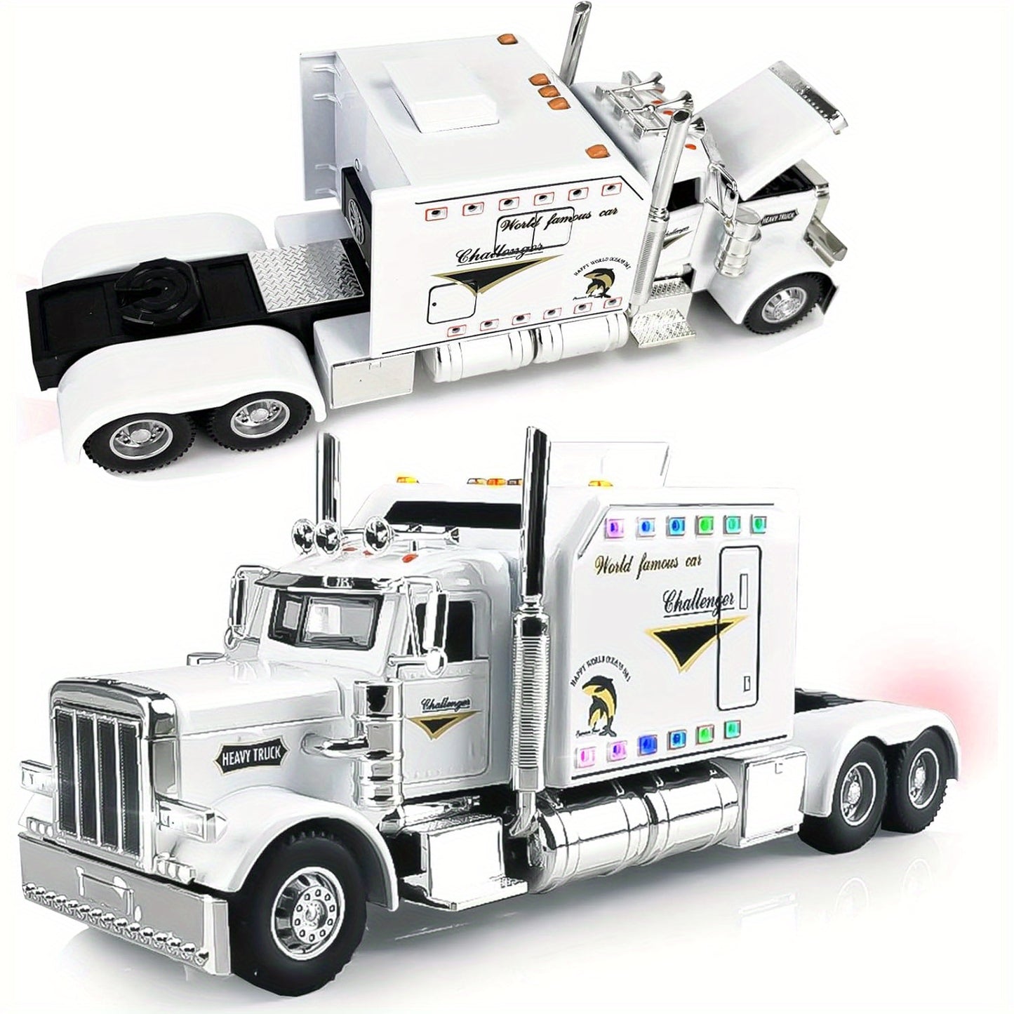 Metal Diecast Model Car, Semi, Heavy, And Tow Truck Toy Car, 1:24 Scale Truck Model Toy, Pull Back Alloy Truck Toy, Perfect Gift for Kids Over 6 Years Old, Birthday Gift, Toy Car Collectible Ornament, Toycar, Birthday Gift Id