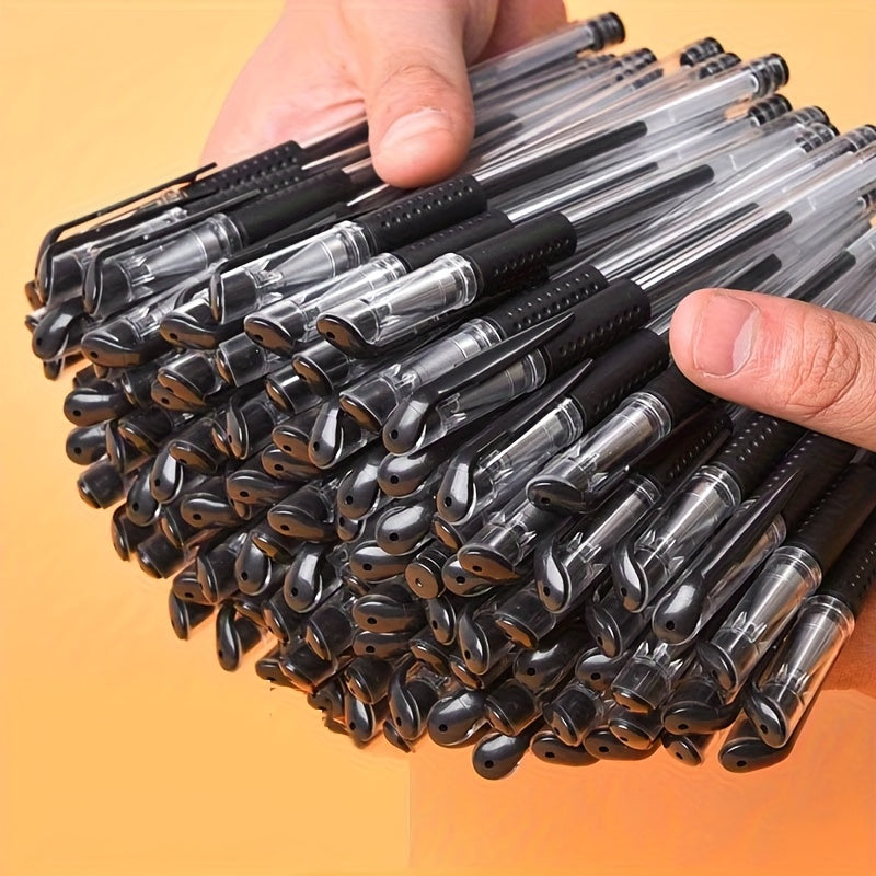 Set of 60 Transparent Ballpoint Pens with a Large Capacity, Designed for Smooth Writing. Ideal for Schools, Offices, Business Use, And Exams! Excellent Gifts for Back-To-School And Holiday Occasions (Available in Black, Red,