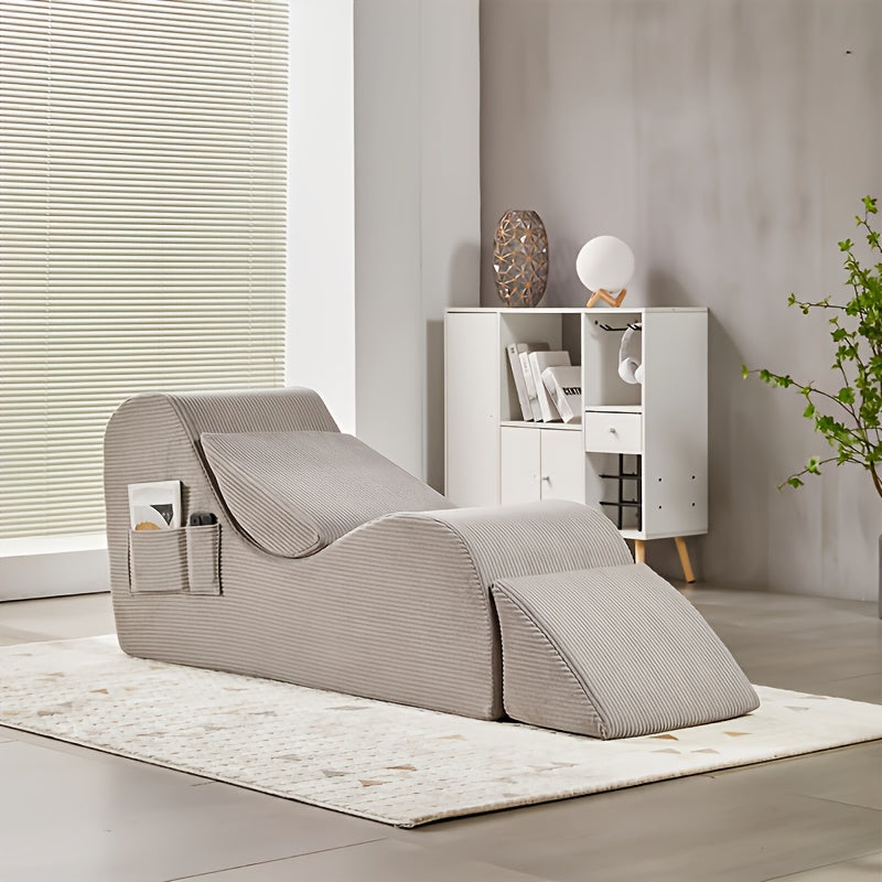 Yoga Lounger Chair - Adult Ergonomic Design, Corduroy Cushioned Sponge, Non-slip Bottom Yoga Chair For Bedroom, Living Room, Indoor And Outdoor Sports Furniture With Cushion Pillow