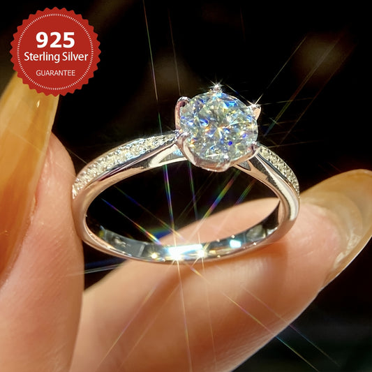 Weight: 5 yards 2. 1g, 6 yards 2. 25g, 7 yards 2. 27g, 8 yards 2. 3g, 9 yards 2. 4g, 10 yards 2. 5g, 11 yards 2. 52g; Moissanite: 1ct*1pc 1CT Moissanite Engagement Ring Women'S Wedding Ring 925 Sterling Silvery Low Allergy Sp