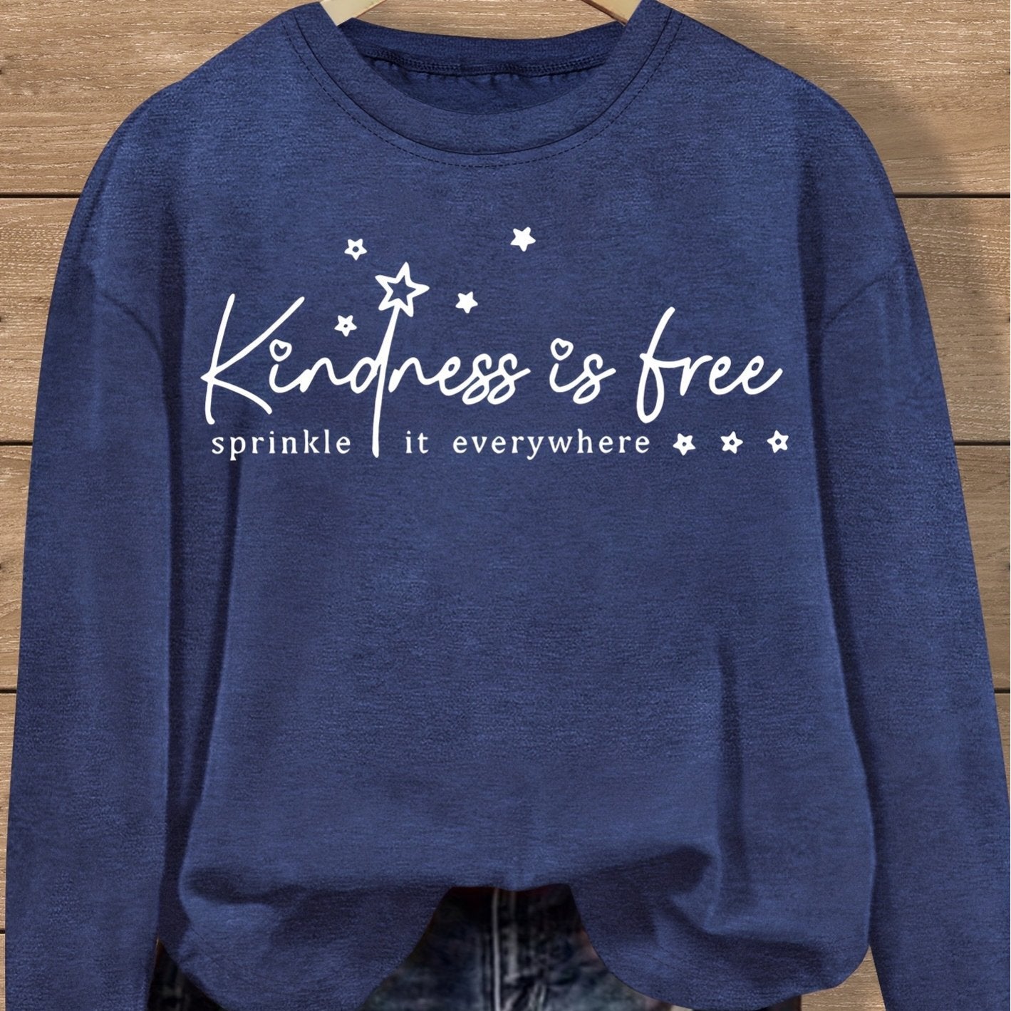 Plus Size - Large Size Women'S Casual Round Neck Printed Long Sleeved T-shirt | Loose Fit, Versatile for Spring, Autumn, Winter, Trendy Style, Soft Fabric, Easy to Care, Machine Washable